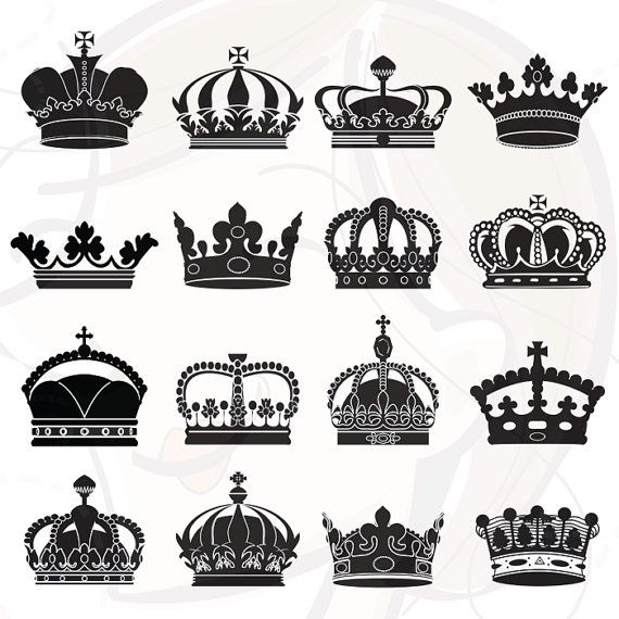 Crowns clipart digital. Silhouette clip art crown