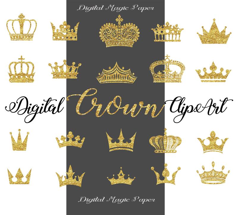 crowns clipart digital