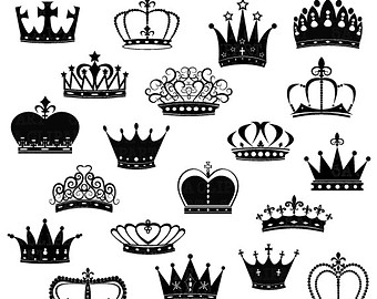 crowns clipart queen king