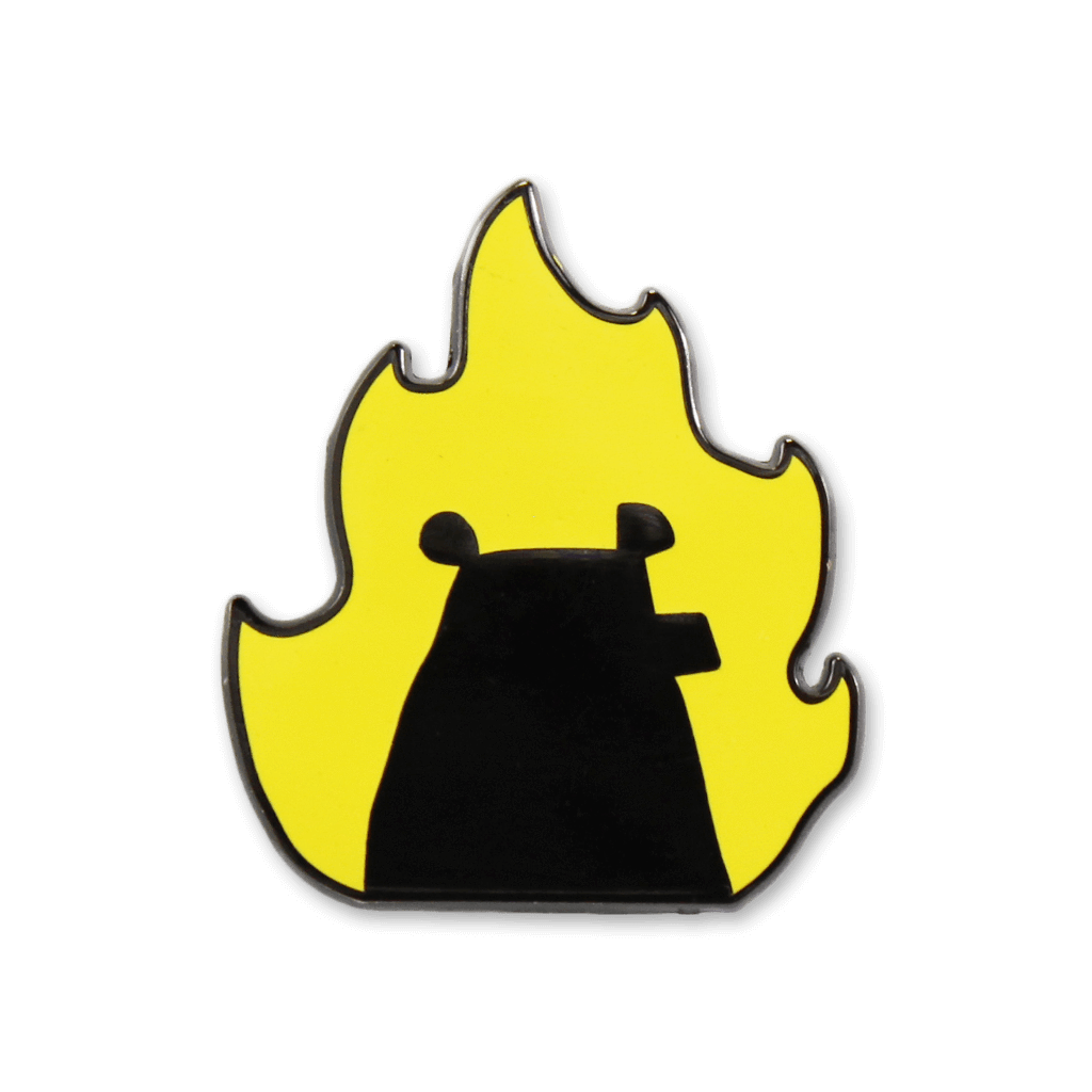Vlambeer logo lapel pin. Crowns clipart unisex