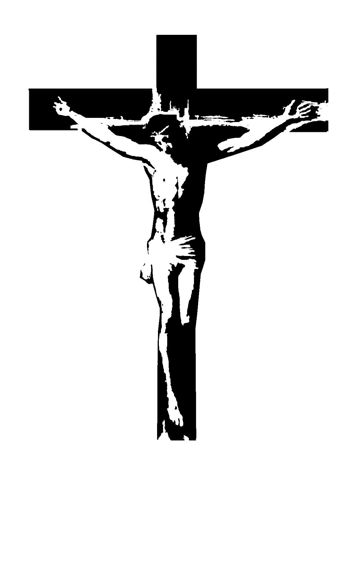 crucifix clipart black and white