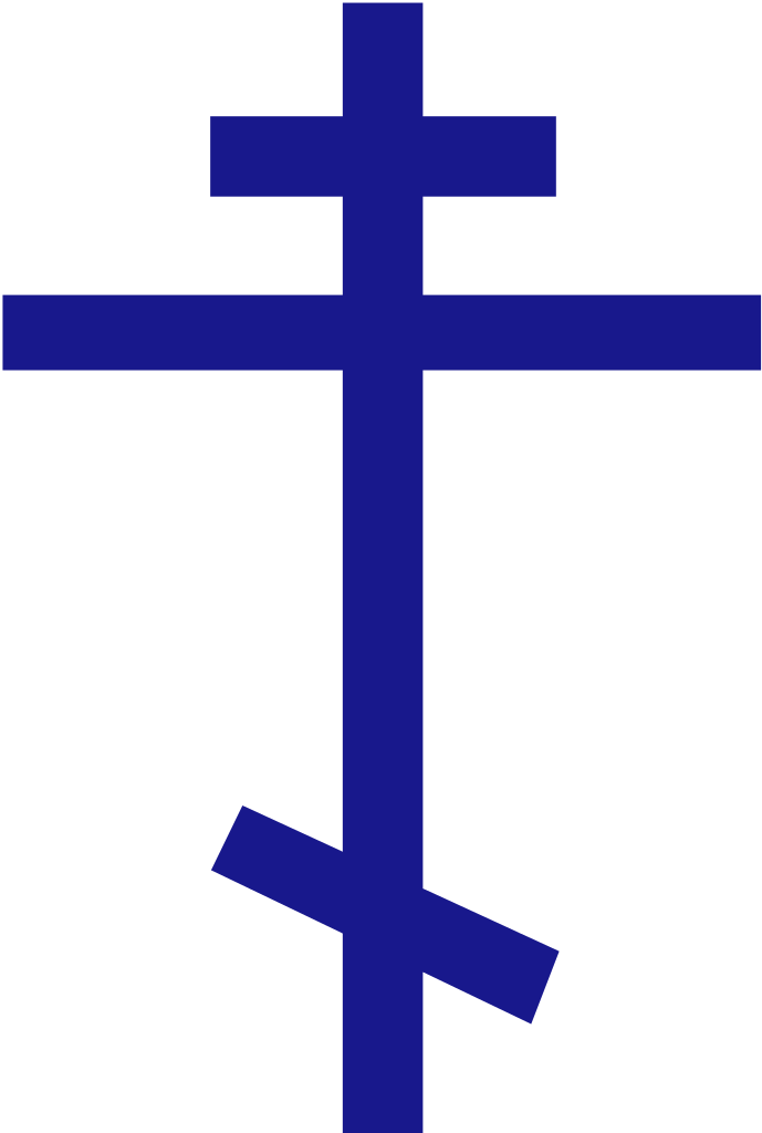 Crucifix blue