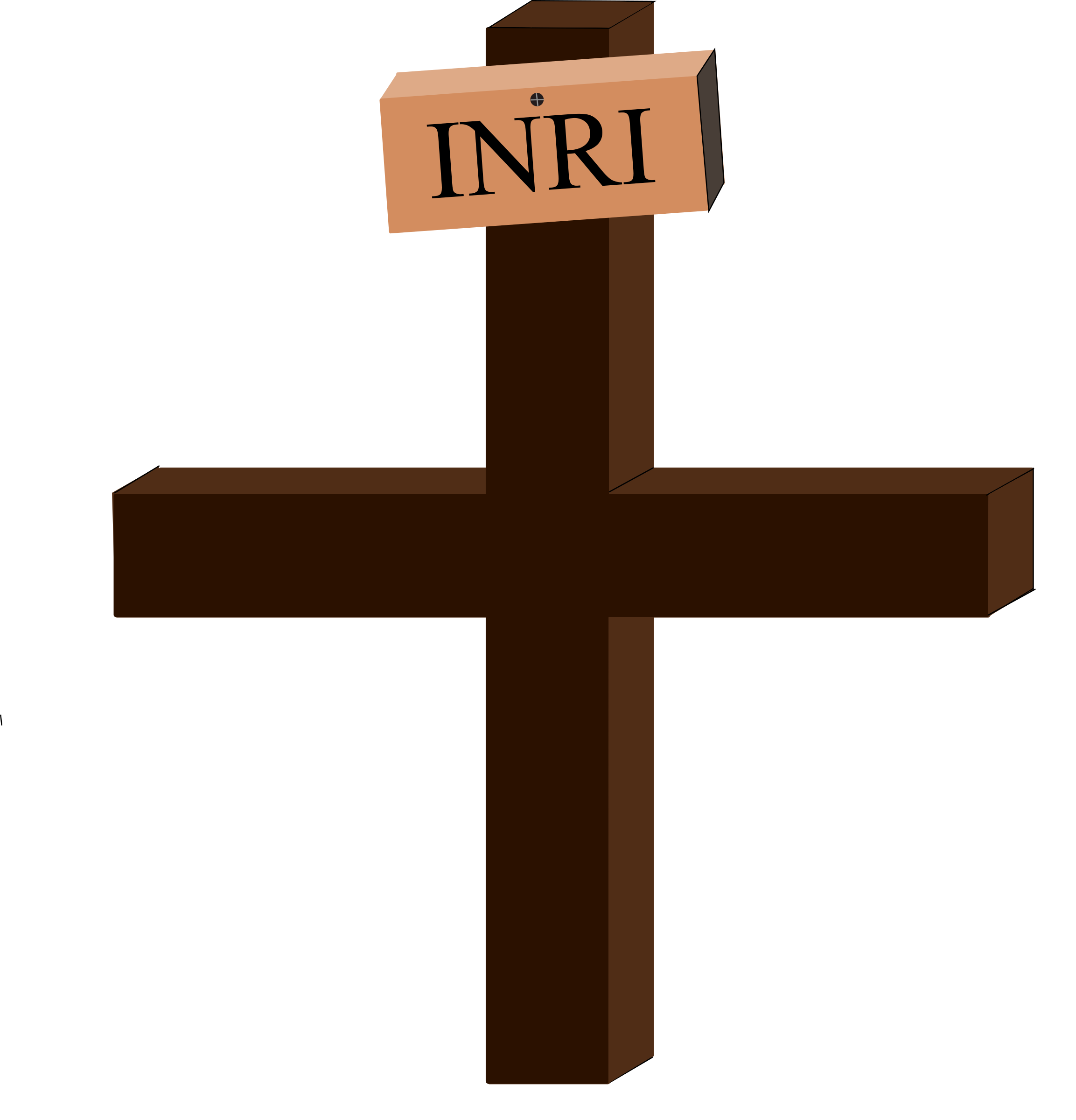 Crucifix clipart brown. Jesus on the cross