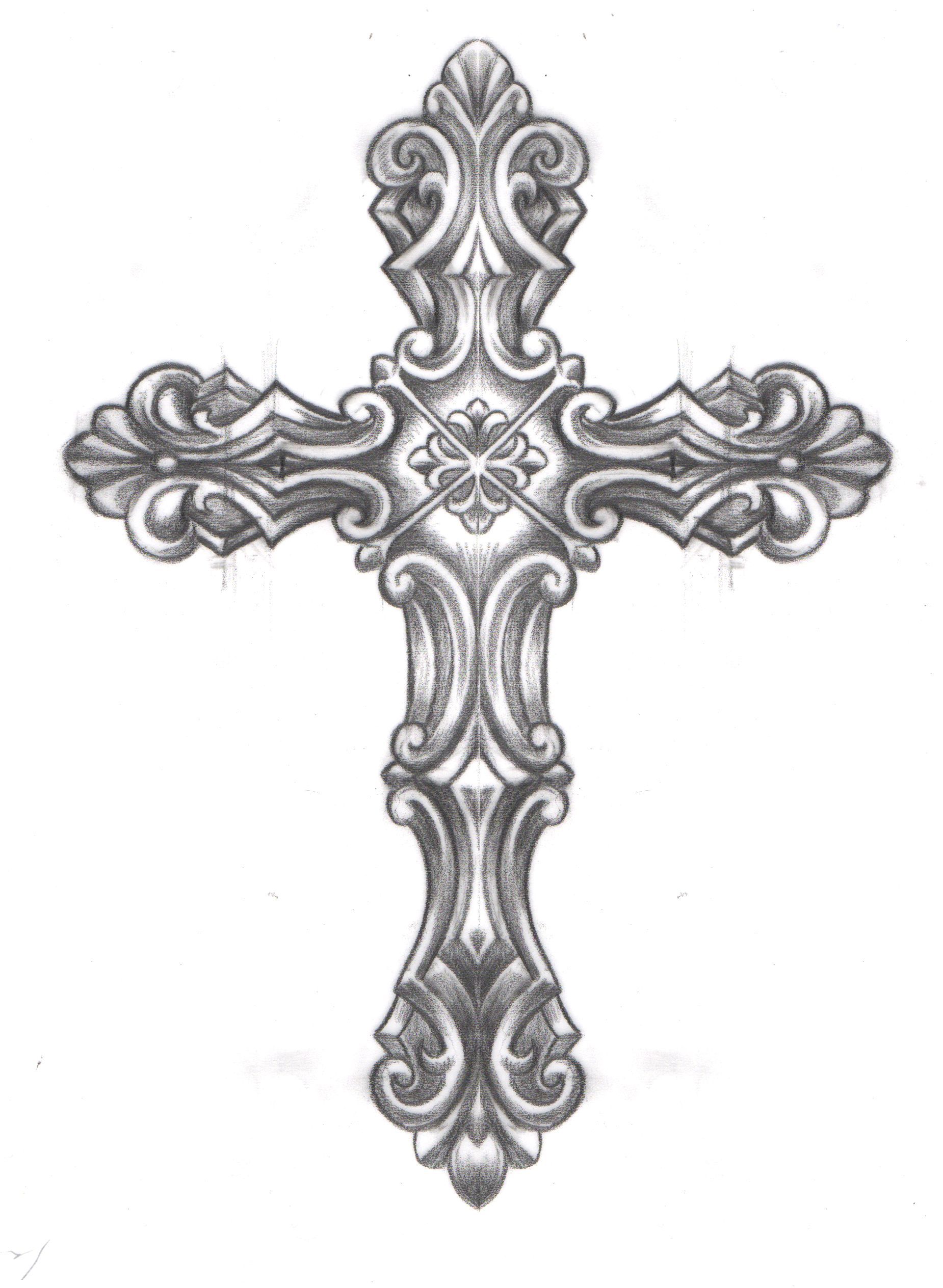 crucifix clipart cross tattoo