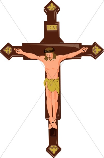 crucifix clipart inri