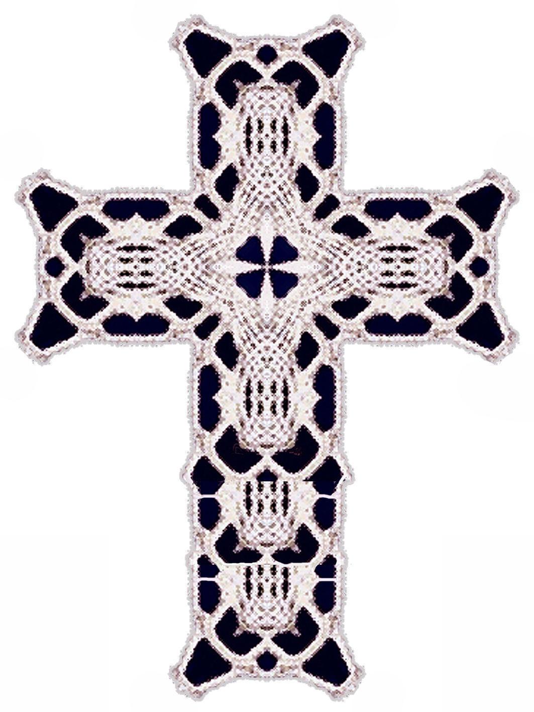 crucifix clipart lace