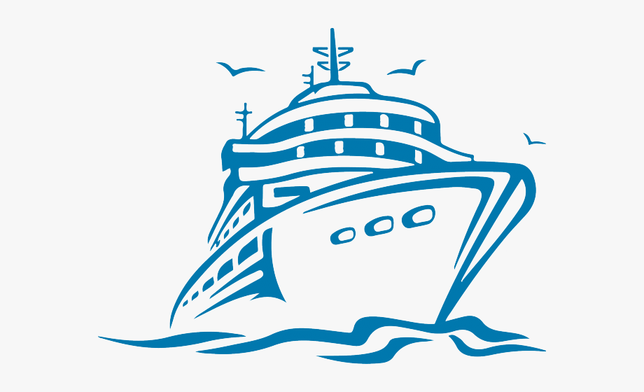 cruise clipart blue ship
