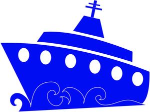 cruise clipart blue ship