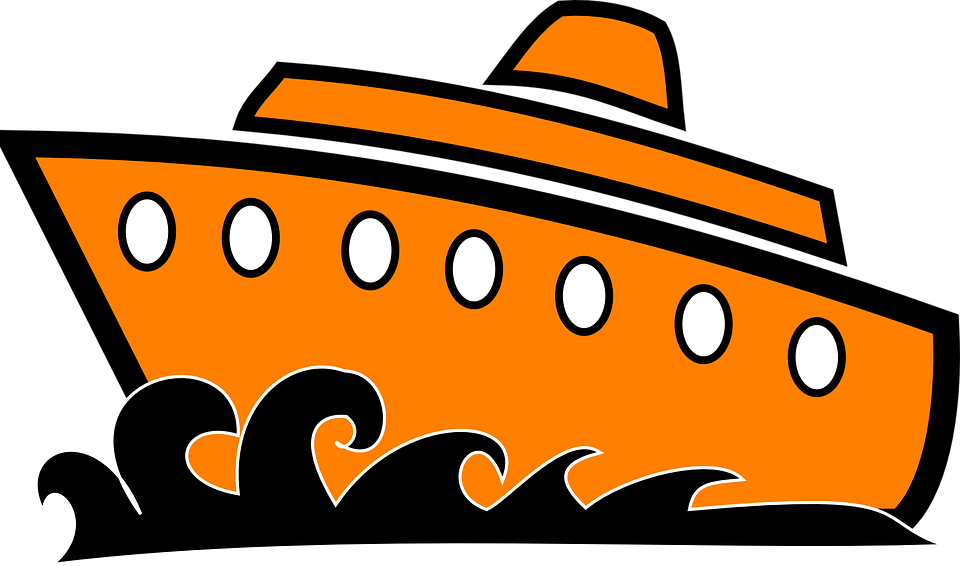 Orange clipart sailboat. Cruise ship silhouette at