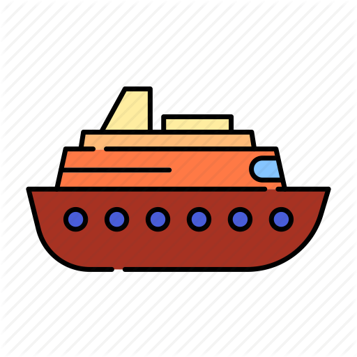 cruise clipart orange boat