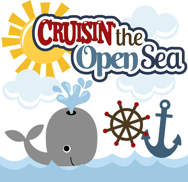 Cruisin the open sea. Cruise clipart scrapbook