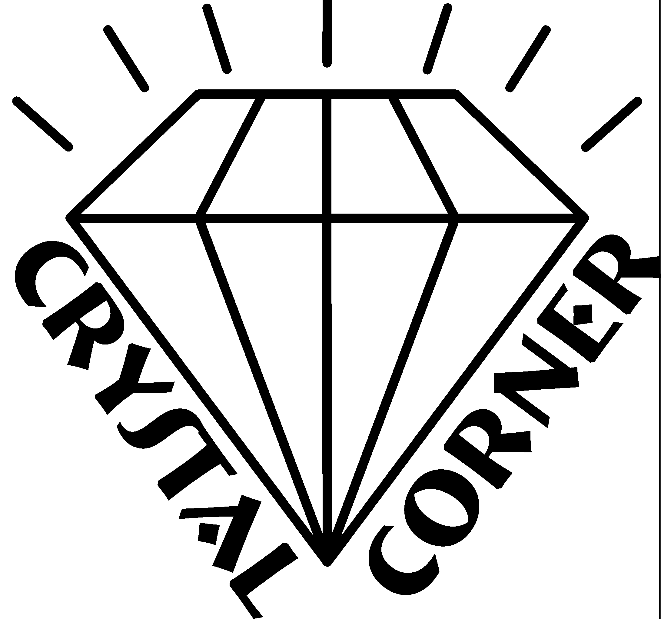  collection of easy. Crystal clipart black and white