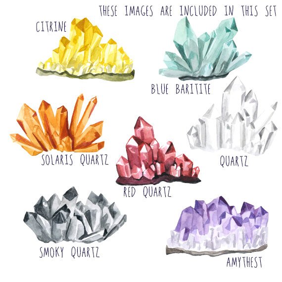 crystal clipart clusters