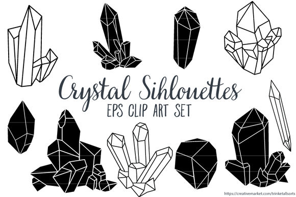 crystal clipart clusters