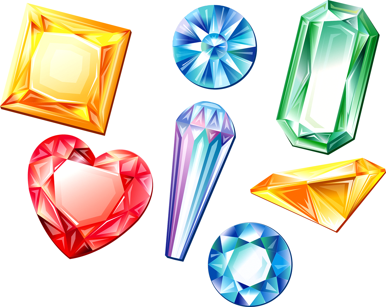 crystal clipart colorful gem
