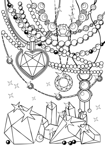crystal clipart coloring page