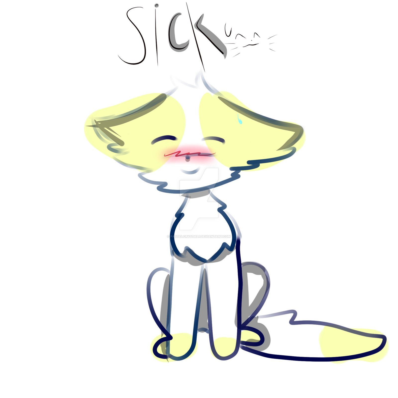 Crystal clipart doodle. Sick by pastelcrystal on