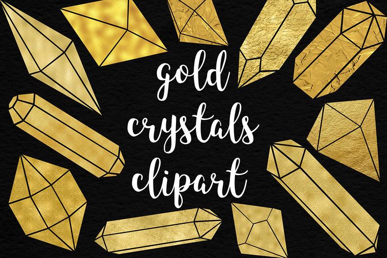 crystal clipart gold