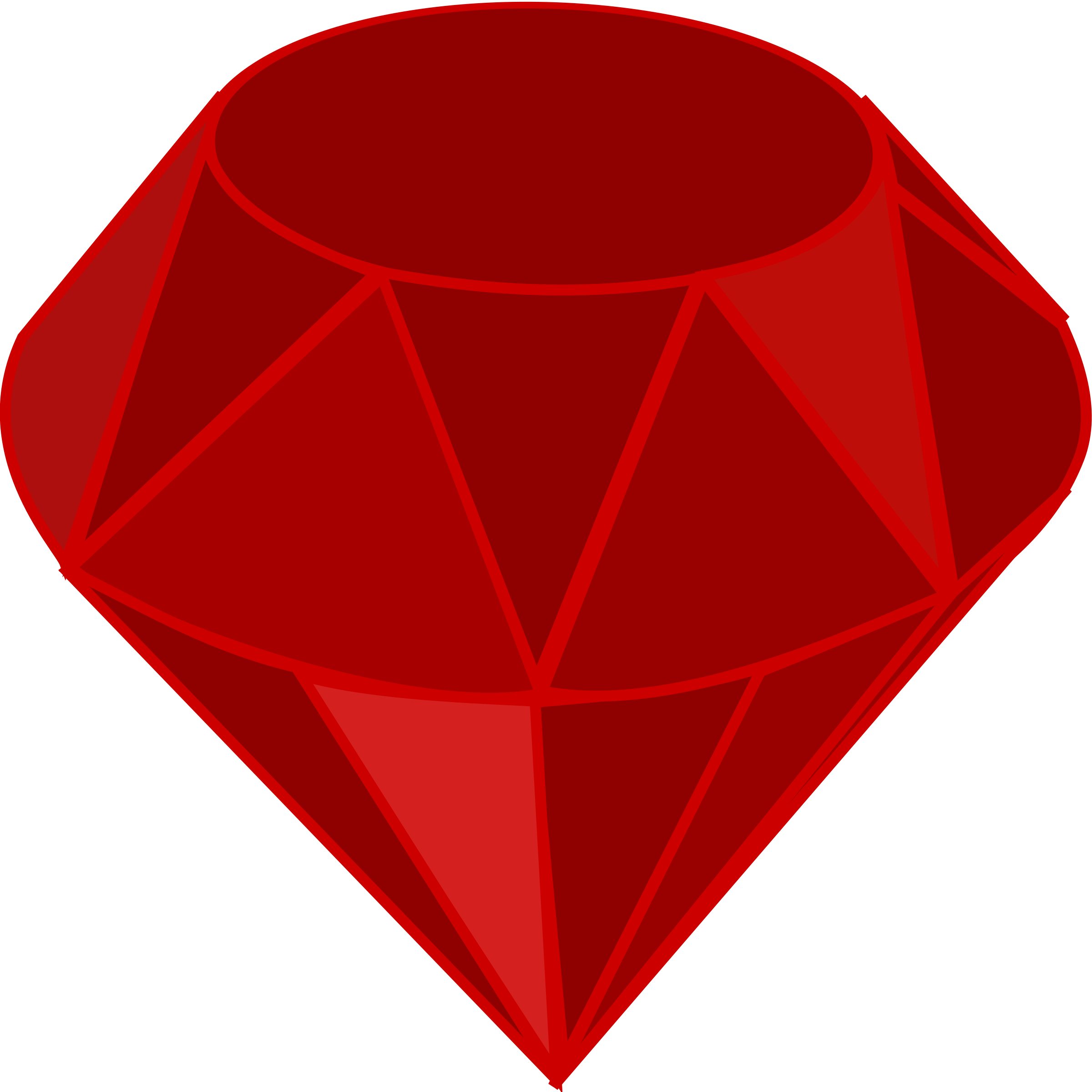 Red ruby no transparency. Crystal clipart mineral
