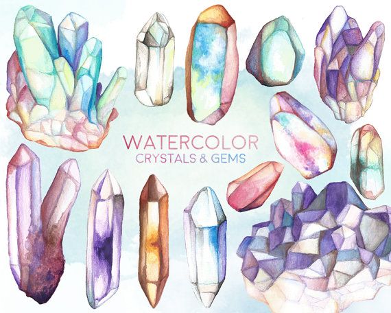 crystal clipart painted