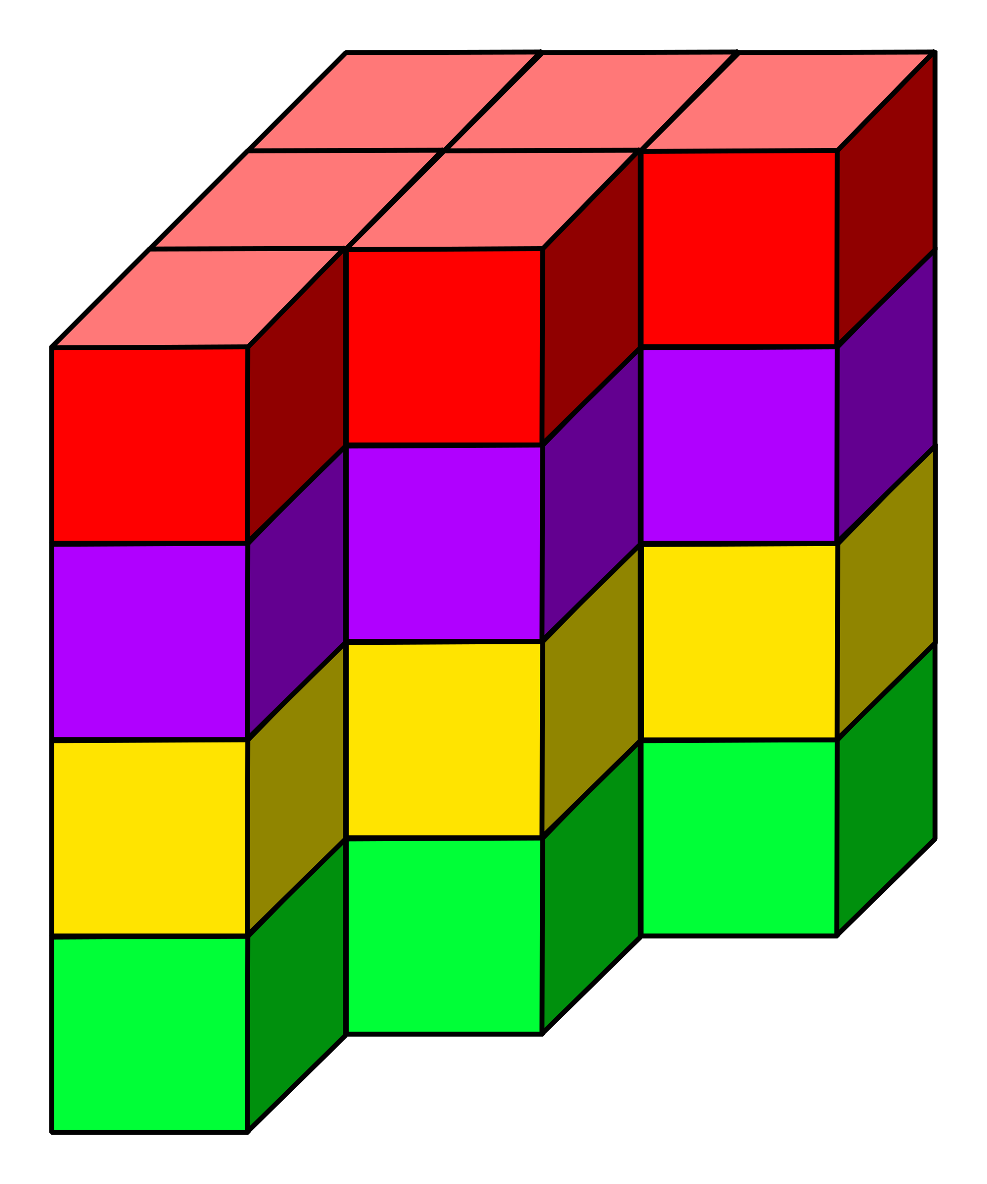 Cube 3d rectangle