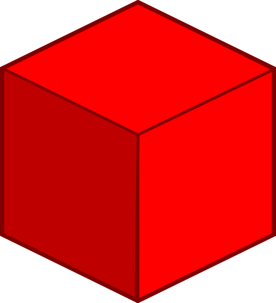 one clipart 3d square