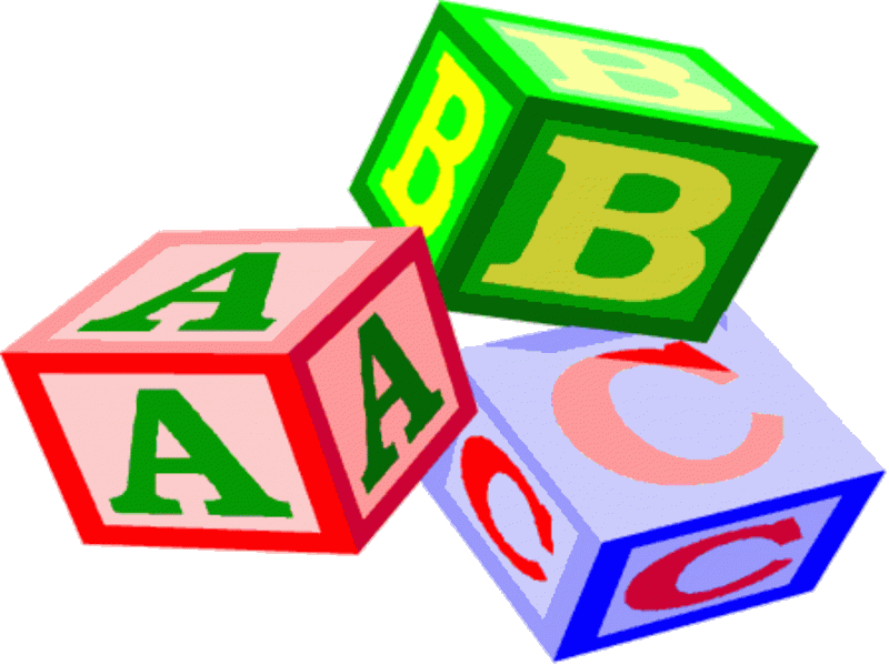 cube clipart abc