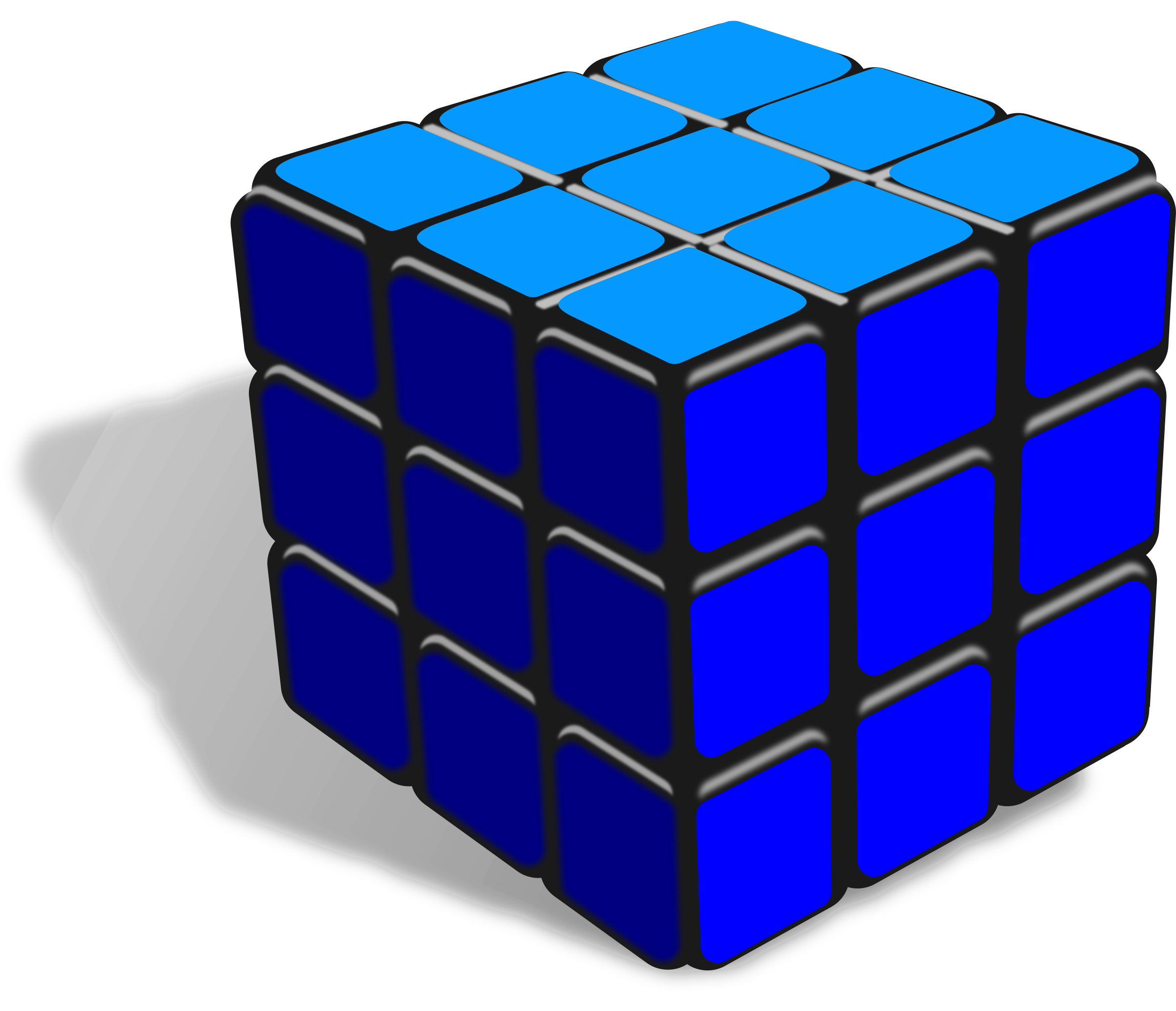 cube clipart blue cube