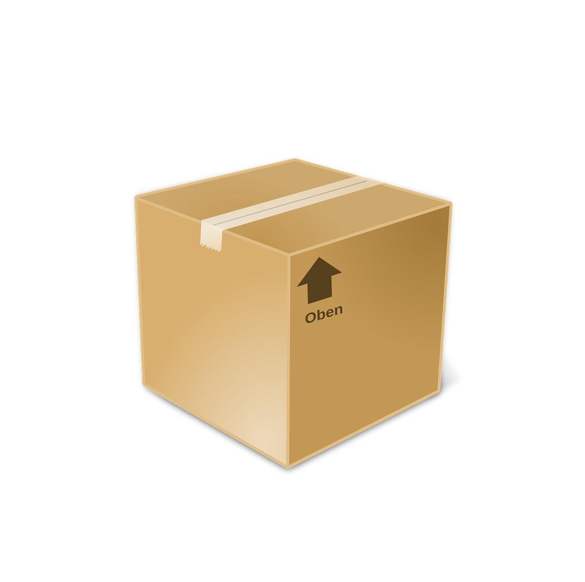cube clipart closed box