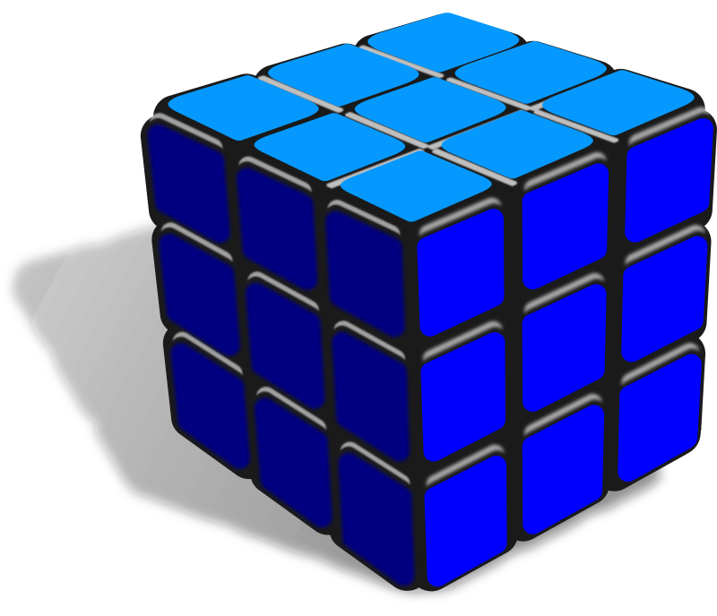 cube clipart colored block