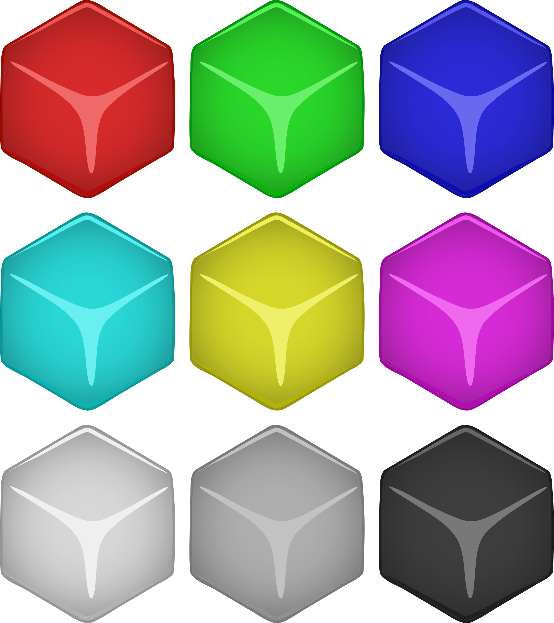 cube clipart colored block