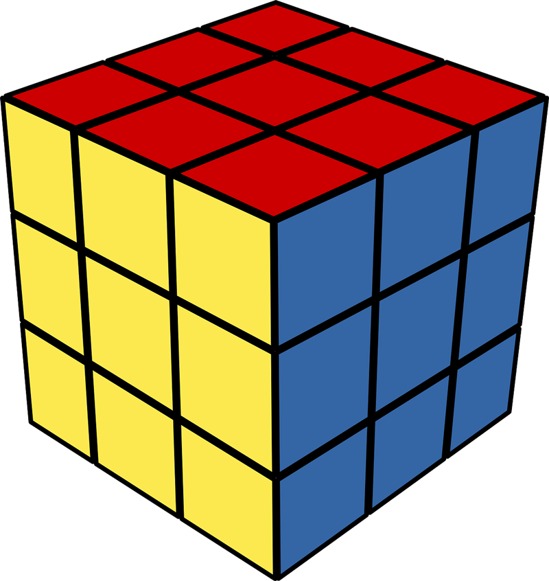 cube clipart coloring