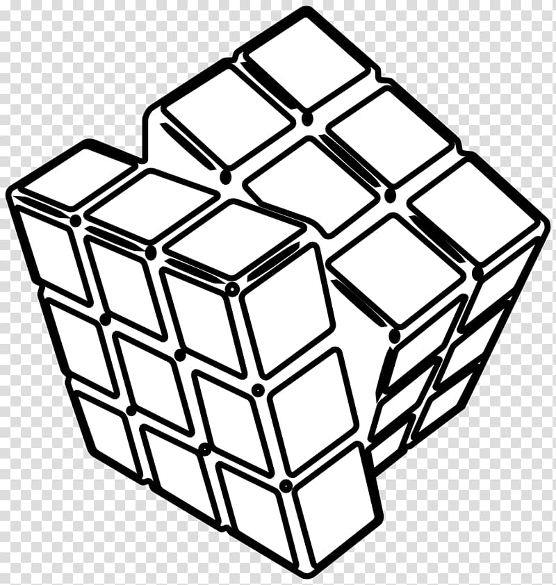 cube clipart coloring
