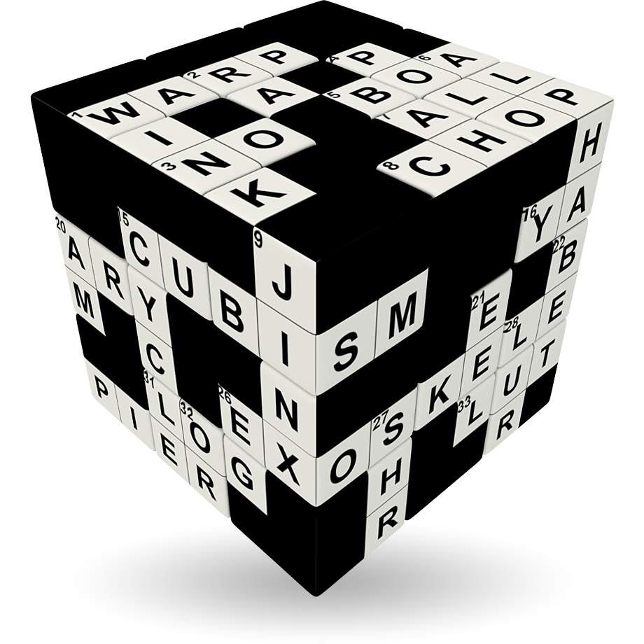 cube clipart crossword