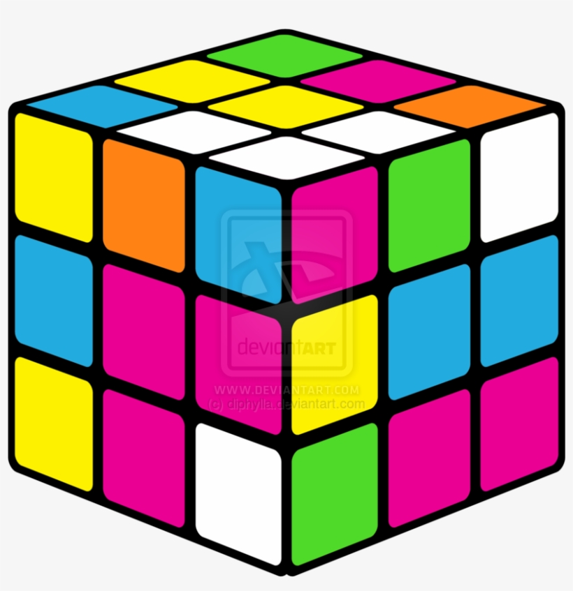 Cube clipart neon. Rubiks s rubik free