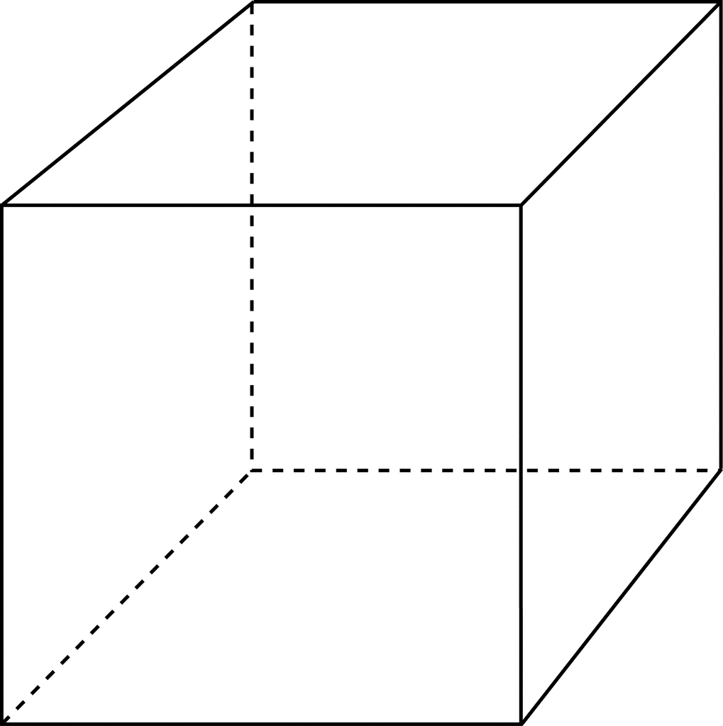 cube clipart outline