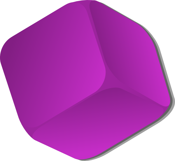cube clipart purple