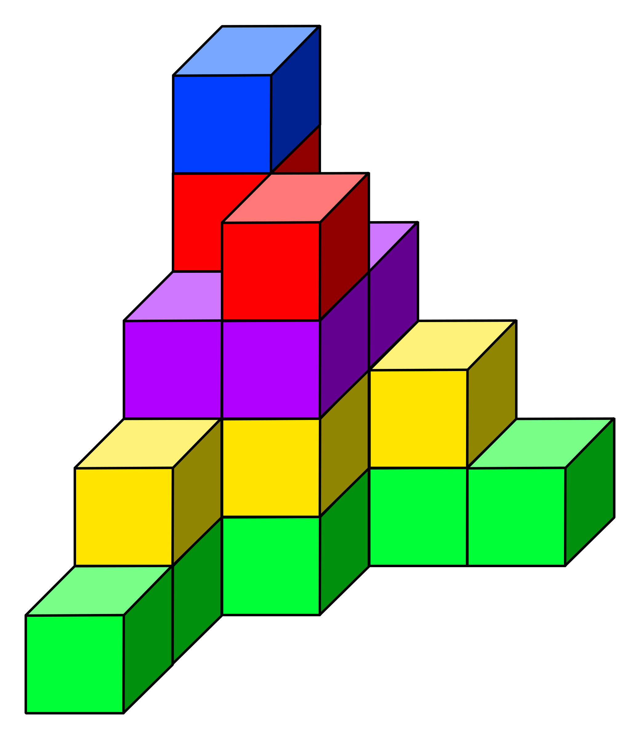 cube clipart towers