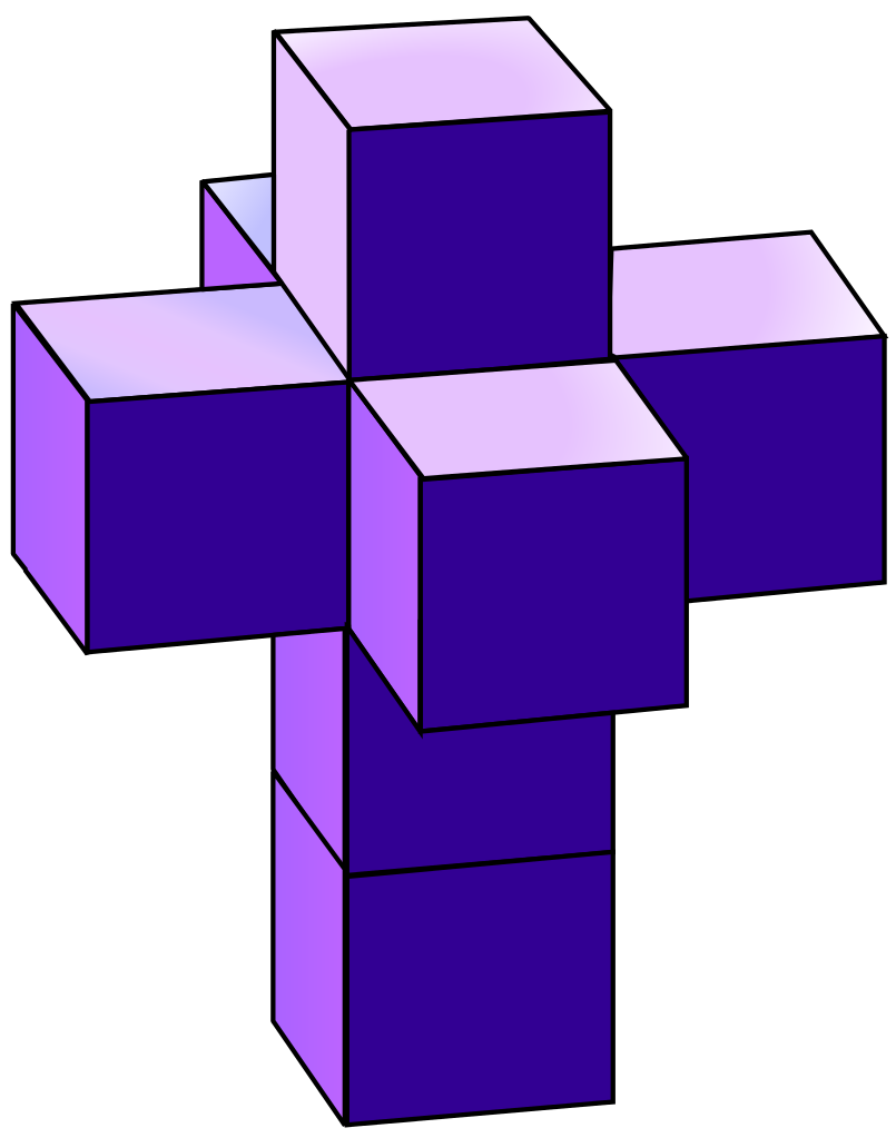 cube clipart violet