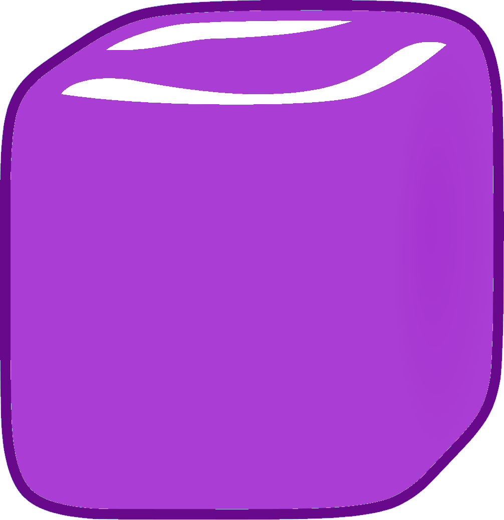 Image purple ice icon. Cube clipart violet