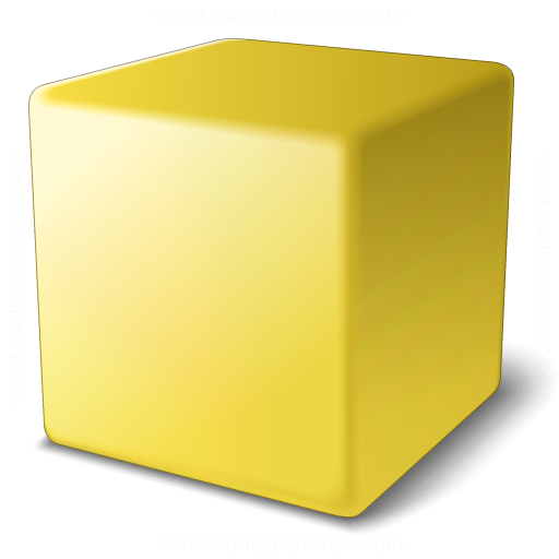 cube clipart yellow cube