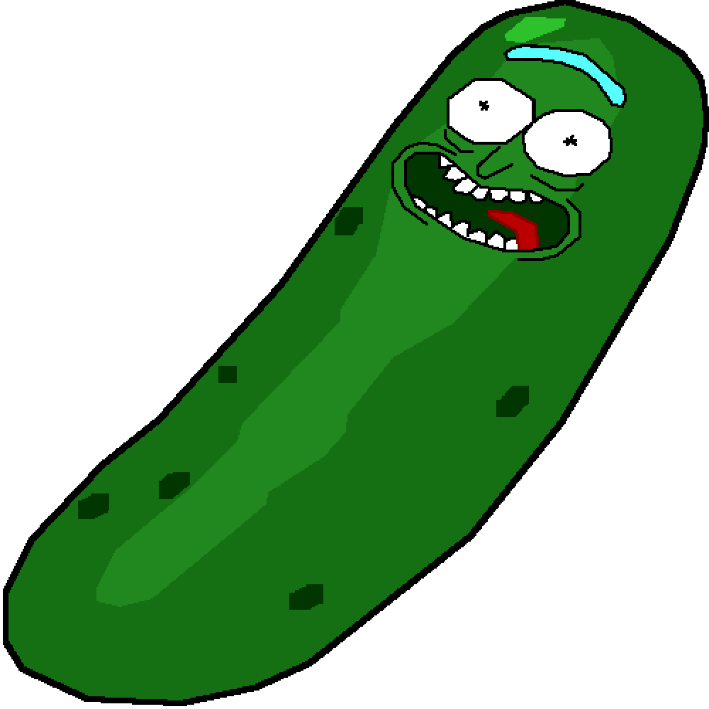 Cucumber clipart pickle. Pixilart rick by superbking