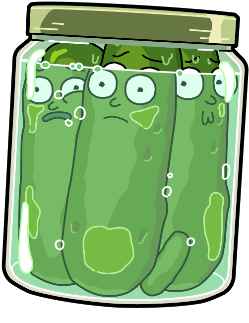 Poison clipart jar. Pickled morty rick and