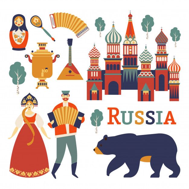 Vector collection of russian. Culture clipart culture russia