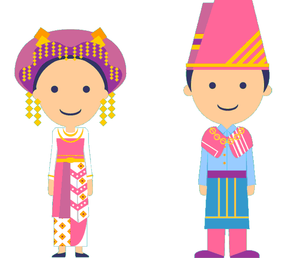 Indonesian dresses on behance. Culture clipart traditional clothing