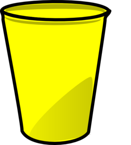 Cup clipart. Yellow clip art at