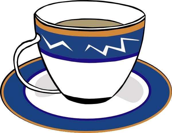 Cup clipart. A and dish clip