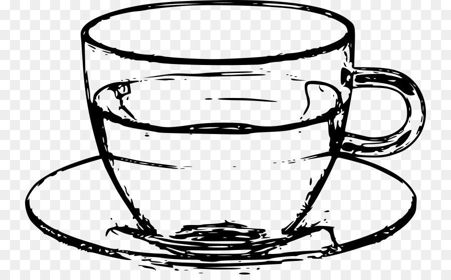 Black and white png. Cup clipart cup plate