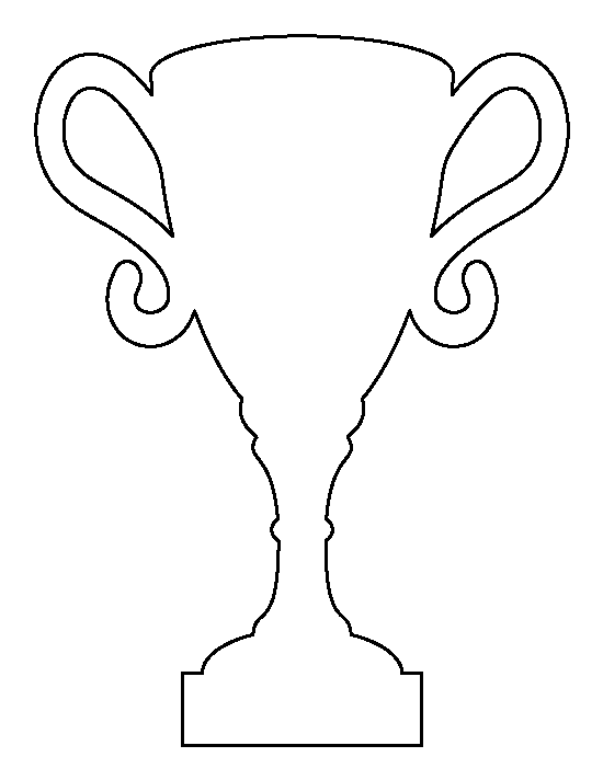 Trophy pattern use the. Cup clipart template