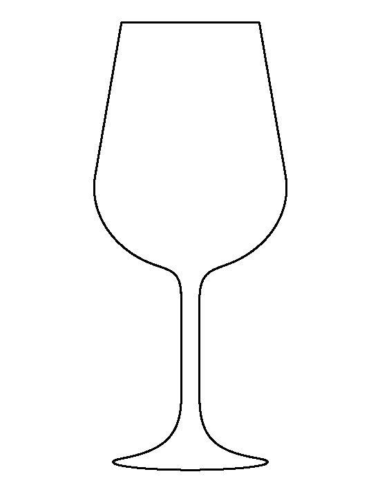 Cup clipart template. Wine glass pattern use